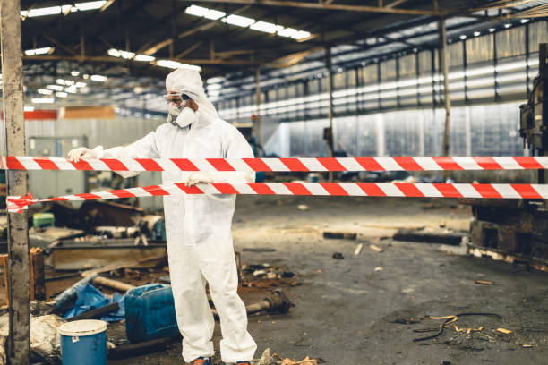 Professional Biohazard technician working in Titusville, FL
